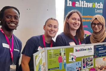 4 Healthwatch Leeds volunteers smiling