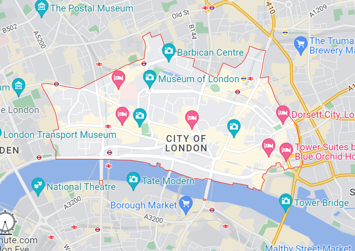 Map of Healthwatch City of London area