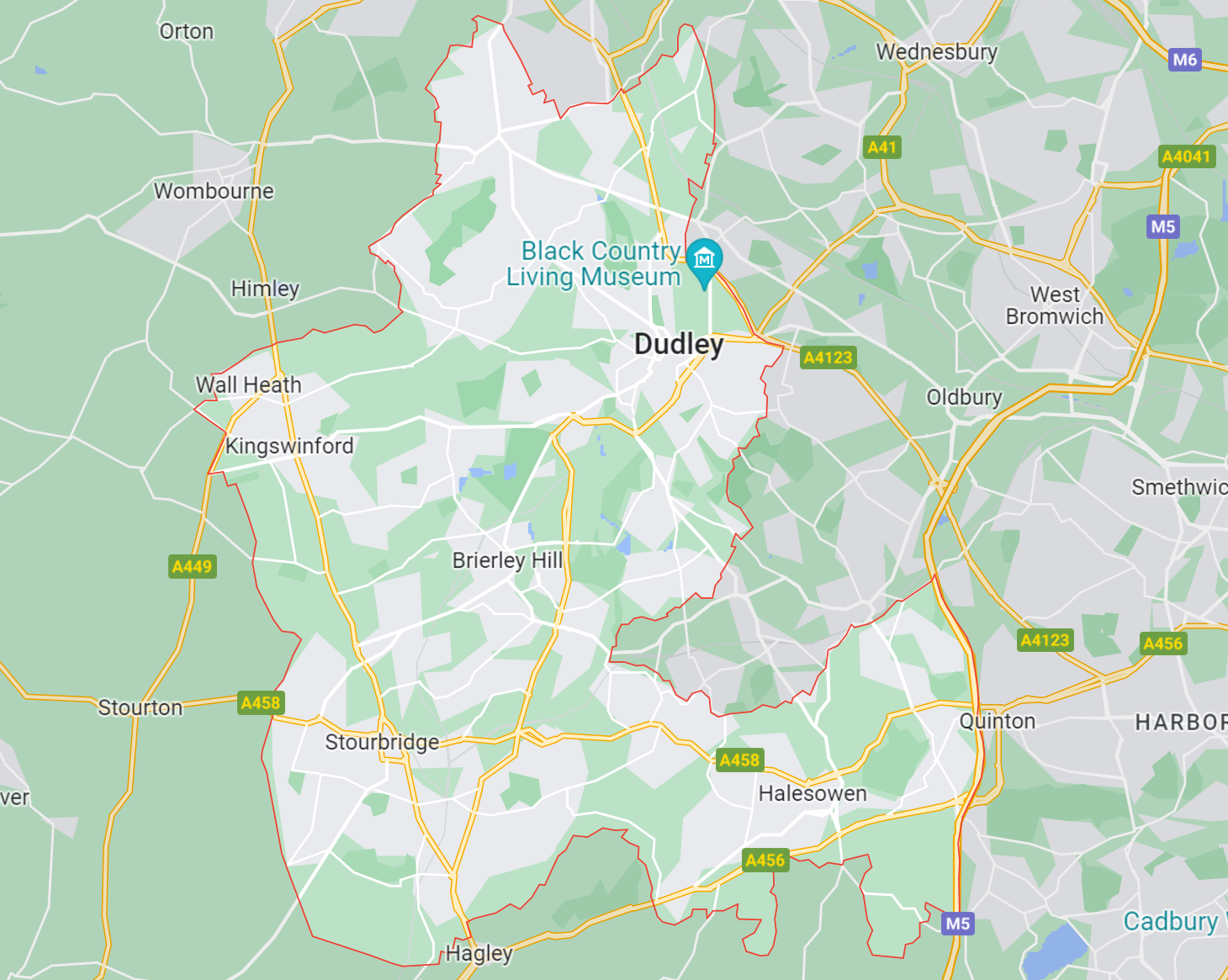 Map of Healthwatch Dudley area