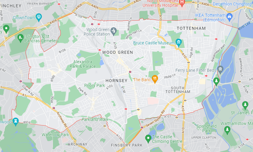 Map of Healthwatch Haringey area