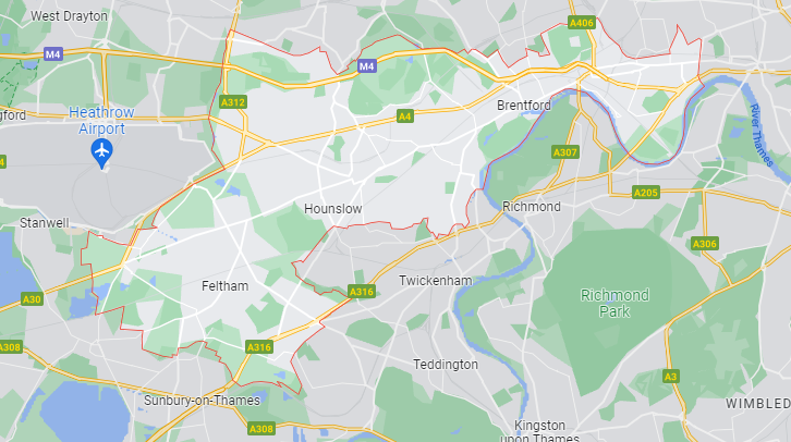 Map of Healthwatch Hounslow area