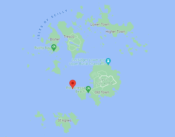 Map of Healthwatch Isles of Scilly area