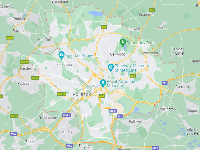 Map of Healthwatch Leeds area