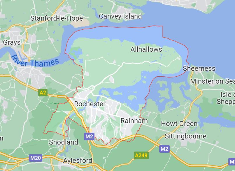 Map of Healthwatch Medway area