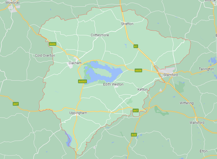 Map of Healthwatch Rutland area