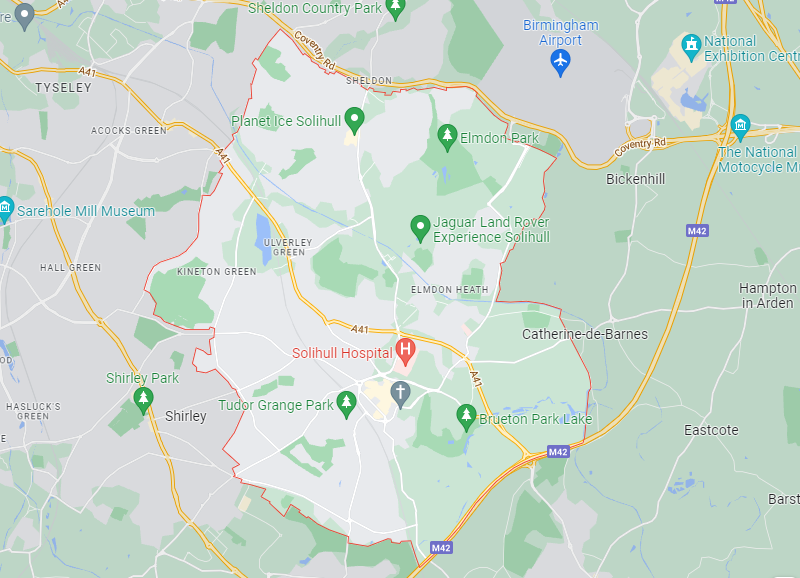 Map of Healthwatch Solihull area