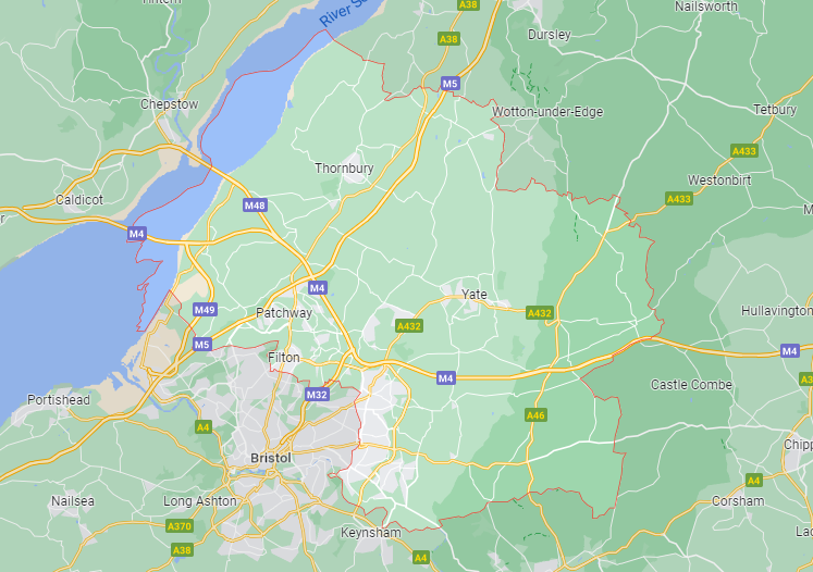 Map of Healthwatch South Gloucestershire area