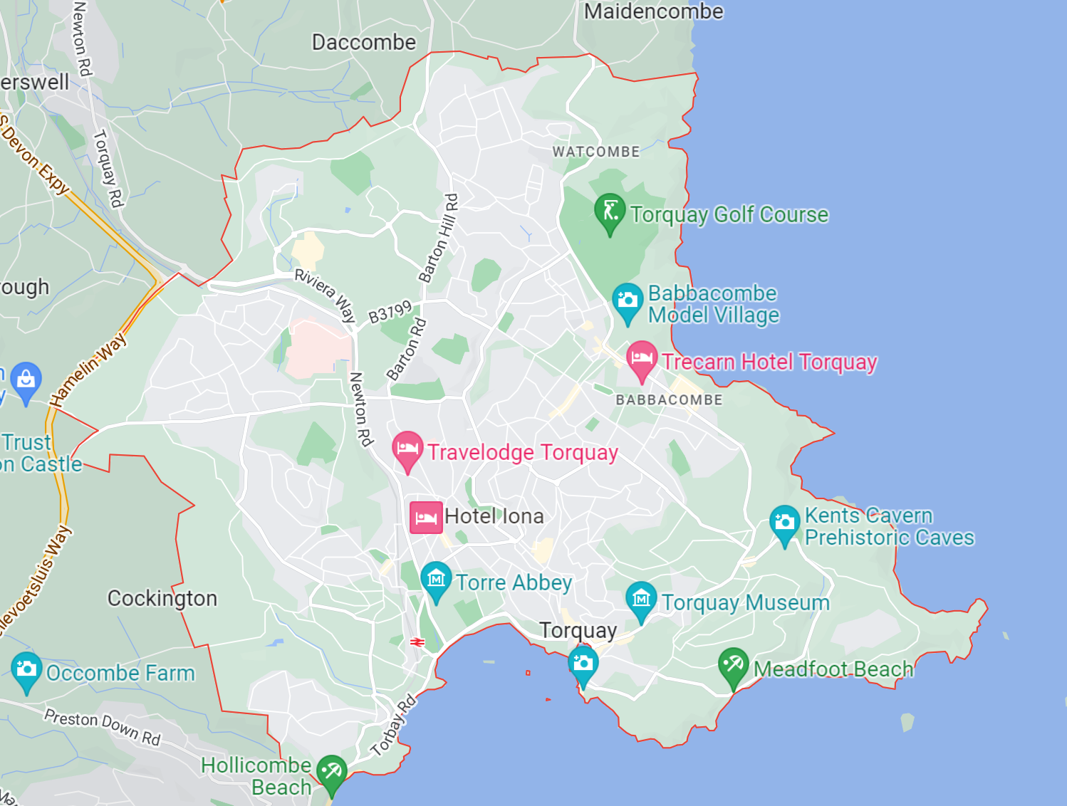 Map of Healthwatch Torbay area