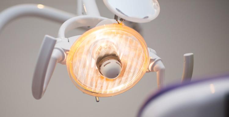 A dental examination light.