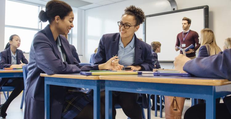Students discussing mental health