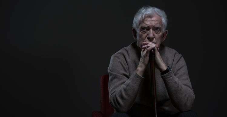An older man looking pensive