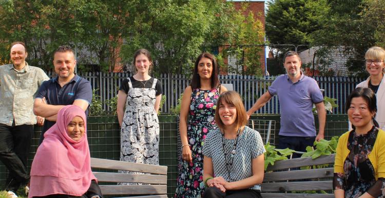 Healthwatch Leeds team stood two meters apart from each other