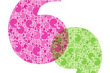 Graphic of two Healthwatch speech bubbles