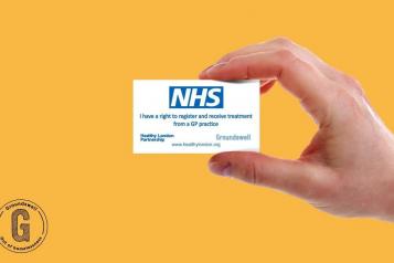 A photo of the my right to healthcare card