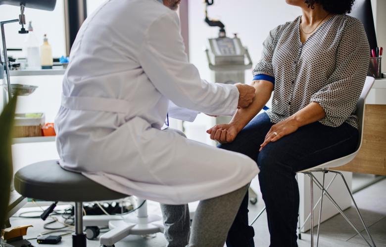 A woman has an FSH measurement to determine if she is perimenopausal or has already gone through menopause.