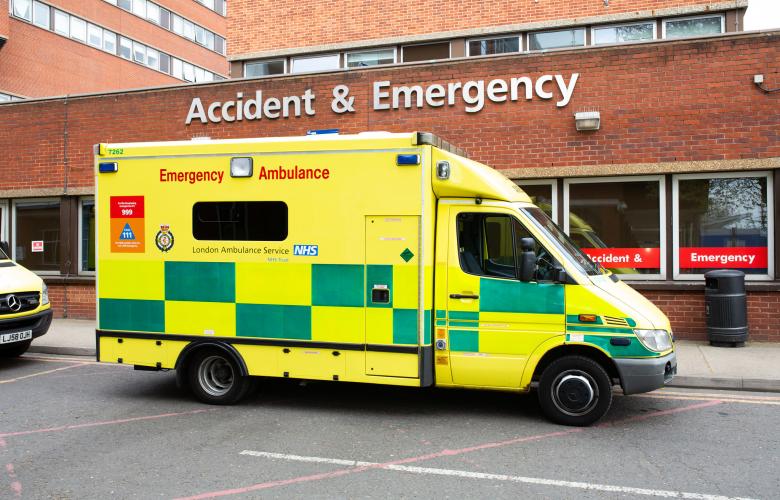 Ambulance outside A&E