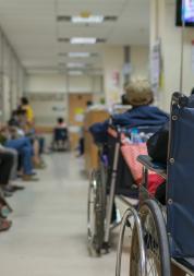 A busy hopsital waiting room